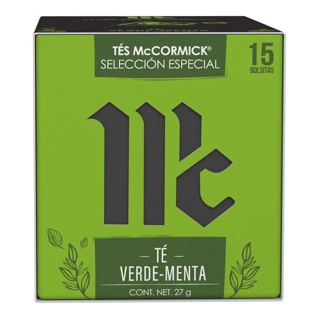 Té verde McCormick Selección Especial fresco con menta 15 bolsitas