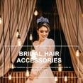 thumbnail image 5 of FELTECHELECTR  Tiaras for Girls Hair Crown Band Rhinestone 30st Birthday Headband Bride Blue, 5 of 8