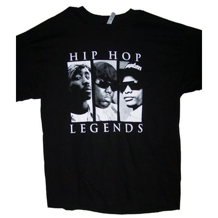 Tupac Shakur 2Pac Biggie Big Easy E Hip Hop Legends Hip Hop T-Shirts - Medium Size  - Gifts  (Best Chill Hip Hop)