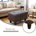 thumbnail image 6 of Faux Leather Storage Ottoman for Living Room, 6 of 9