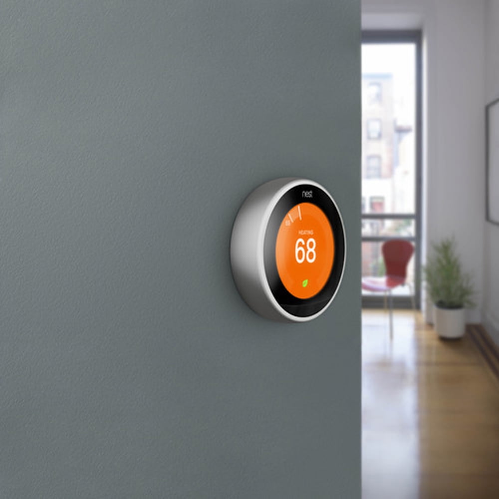 Nest (T3007ES) Learning Thermostat 3rd Gen, Stainless Steel