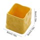 thumbnail image 3 of Organizador de escritorio para tarros de queso de cerámica - Portaplumas de queso amarillo mono, brocha de maquillaje y recipiente cosmético, decoración cerámica de escritorio de 8 cm cuadrados, 3 of 6