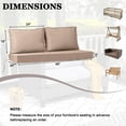 thumbnail image 3 of YLLN Outdoor Loveseat Cushion Set, 48 x 24 inch, Waterproof Outdoor loveseat Cushions with Removable Cover, Patio Furniture Cushions, Khaki, 3 of 8