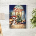 thumbnail image 2 of Merry Christmas Cavalier King Charles Spaniel Santa Hat Xmas Tree Winter Holiday Vertical Matte Canvas Poster Dog Lover Gifts Wall Art Home Decor - 01013, 2 of 5