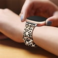 thumbnail image 4 of Watch Bands Compatible with Fitbit Versa 3 / Fitbit Sense, Genuine Leather Band Replacement Accessories Strap Wristband, Classic Leopard, 4 of 7