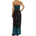 thumbnail image 2 of Sakkas Fleur de Paisley Smocked Tube Top Wide Leg Jumpsuit - Brown - Large, 2 of 4