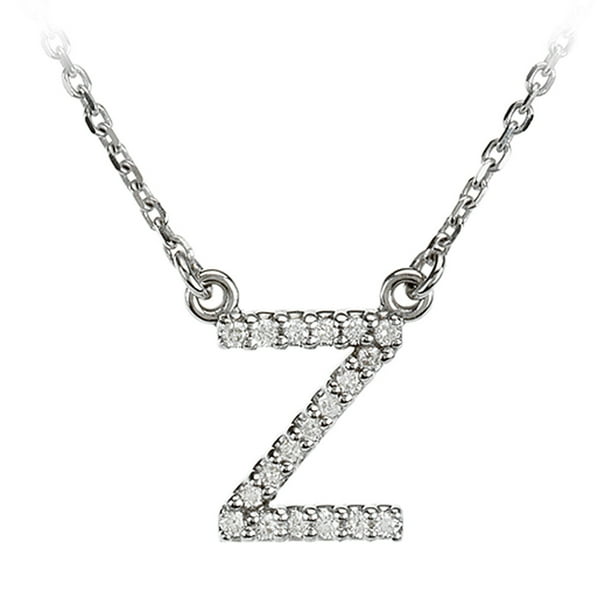 Black Bow Jewelry Company 1/10 Cttw Diamond & 14k White Gold Block