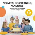 thumbnail image 3 of Exquisite 10" Heavy Duty 350 GSM Yellow Disposable Party Plastic Plates - 100 Count, 3 of 7