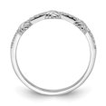 thumbnail image 2 of Auriga 925 Sterling Silver Rhodium-plated Clear CZ Knot Ring for Women Size- 6, 2 of 6