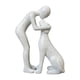 thumbnail image 1 of Estatua de hombre y perro, escultura de mascota, moderna, decorativa, adorable, única, figura para el hogar. blanco, 1 of 9