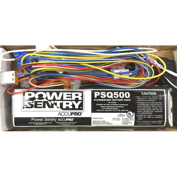 POWER SENTRY PSQ500QD 120/277V 2L FLUORESCENT BATTERY PACK BACKUP