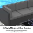 thumbnail image 3 of 8 Piece Patio Furniture Set with 44" Propane Gas Fire Pit Table, Outdoor Sectional Conversation Set Wicker Rattan Sofa Set with Coffee Table, 3 of 7