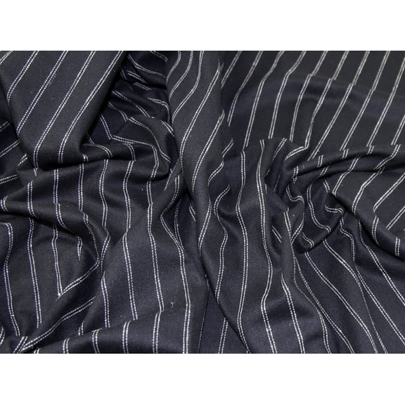 Lady McElroy Wool Blend Coating Fabric Black & White - per yard