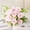 Pink, variant on Artificial Flowers Wedding Bouquets for Bride Bridesmaid Purple and Lilac Artificial Rose Bouquet Fake Silk Roses Flowers Bunches Bulk for Home Office Garden Parties