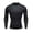 Black, variant on WBQ Men's Compression Shirts Long Sleeve Athletic T Shirt Workout Cool Dry Running Tops Gym Undershirts Baselayers