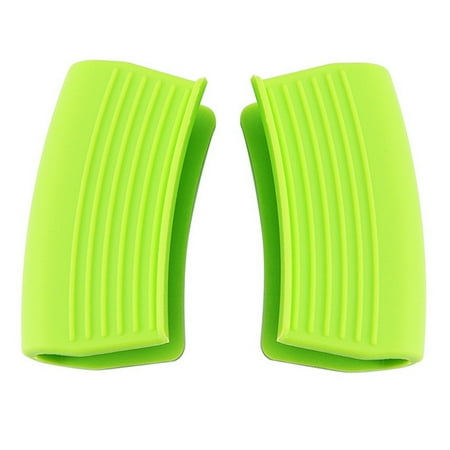 

1pair Scalding Reusable Pot Holder Sleeve Portable Soft Silicone