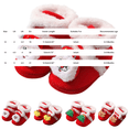 thumbnail image 3 of Goodw7 Soft Sole Infant Booties for Standing and Playing, Christmas High-Top Fleece Lined Warm Winter Pre-Shoes with Embroidered Decor for Newborn, 3 of 7
