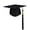 Black, variant on Unisex Adult Matte Graduation Cap with 2026 Tassel Year Charm for High School & Master