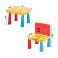 thumbnail image 6 of Safe Plastic Children Colorful Table and Chair Alphabet Pattern Kids Stool Baby Home Decor, 6 of 6