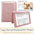 thumbnail image 6 of ComfiTime Passport and Vaccine Card Holder Combo, Waterproof PU Leather Passport Holder with Vaccine Card Slot, RFID Blocking Passport Wallet Cover Case with Vaccination Card Protector, Rose Gold, 6 of 11