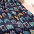 thumbnail image 3 of Colorful Games Device Dark Pattern Blanket,Comfortable Soft Flannel Throw Blanket,All Season,Warm Lightweight Blankets for Sofa Bed Couch Living Room Chair,30"x40", 3 of 4