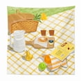 thumbnail image 1 of Tapestry Picnic, acuarela, 75 x 75 cm, microtela, 1 of 3
