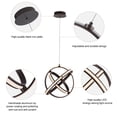 thumbnail image 5 of Modern LED Pendant Light, Contemporary Dimmable Chandeliers, Adjustable Circle 3 Rings Ceiling light, Creative 3000K Pendant Light Fixtures for Dining Room Bedroom Kitchen Island Hall, 5 of 7