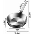thumbnail image 2 of 316 Stainless Steel Small Sauce Pan & Frying Skillet with Spout, Mini Egg Omelet Pan for Induction Gas Stoves, Butter Melting Pot, Oil Heating Kitchen Cookware, 2 of 8