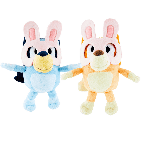 Bluey and Bingo in Easter Bunny Glasses Plush 10 in