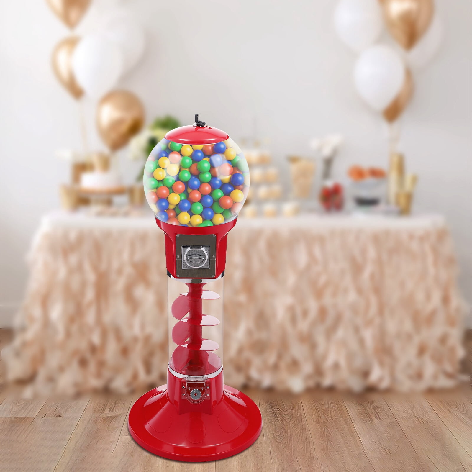 Kids Twirling Candy Machine Dispenser Vending Machine Gumball Gum Ball Snacks With Stand