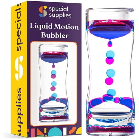 

Special Supplies Liquid Motion Bubbler Toy 1-Pack Colorful Hourglass Timer with Droplet Movement Bedroom Kitchen Bathroom Sensory Play Cool Home or Desk Decor