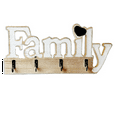 thumbnail image 3 of Wooden Home Decoration Key Holder,Self Adhesive or Drilling Key Rack,Key Hook Wall Mounted,Key Holder for the Home White, 3 of 8