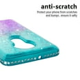 thumbnail image 5 of FIEWESEY For Motorola G7 Phone Case Moto G7 Plus Glitter Case Sparkle Glitter Flowing Liquid Quicksand with Shiny Bling Diamond Women Girls Cute Case For Motorola G7 / Moto G7 Plus - Green+Purple, 5 of 7