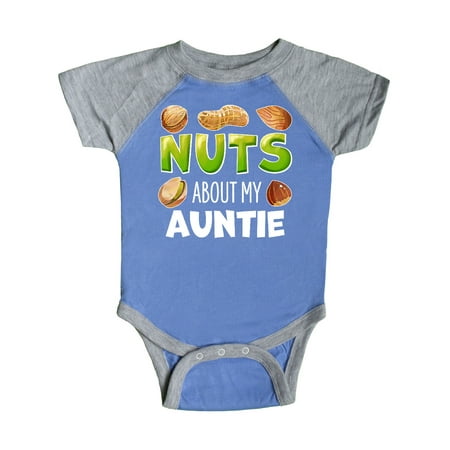 

Inktastic Nuts About My Auntie Peanut Almond Pistachio Gift Baby Boy or Baby Girl Bodysuit