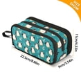 thumbnail image 4 of FORMRS Pencil Case with 3 Compartments Zipper Pouch, Elementary School Level and up, Cartoon Penguin Pattern, 4 of 8