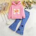 thumbnail image 2 of Gibobby Girls Clothes 3T Girls 2PCS Fall Winter Outfits Set Toddler Girls Long Sleeve Top Pants Set(3-4 Years,C), 2 of 4