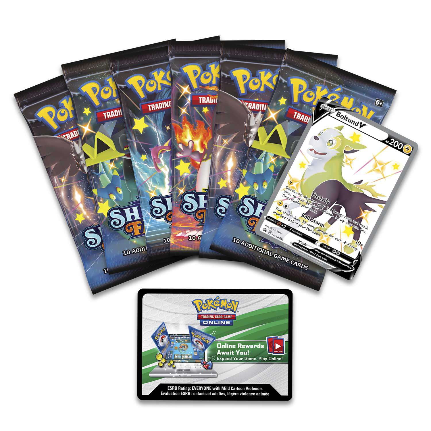 Pokemon Shining Fates Cramorant V, Botund V & Eldegoss V Set of 3 Tins [18 Booster Packs & 3 Promo Cards Total!]