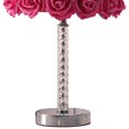 thumbnail image 4 of Benjara BM231812 Bloom Roses Drum Shade Table Lamp with Twisted Acrylic Base, Red, 4 of 5