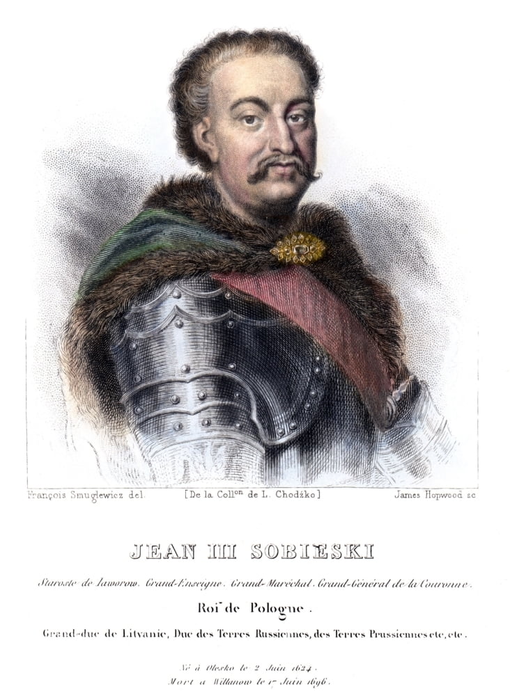 John Iii Sobieski N(16291696). King Of Poland 16741696. Stipple