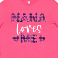 thumbnail image 4 of Inktastic My Nana Loves Me Hearts in Pink Plaid Youth T-Shirt, 4 of 5