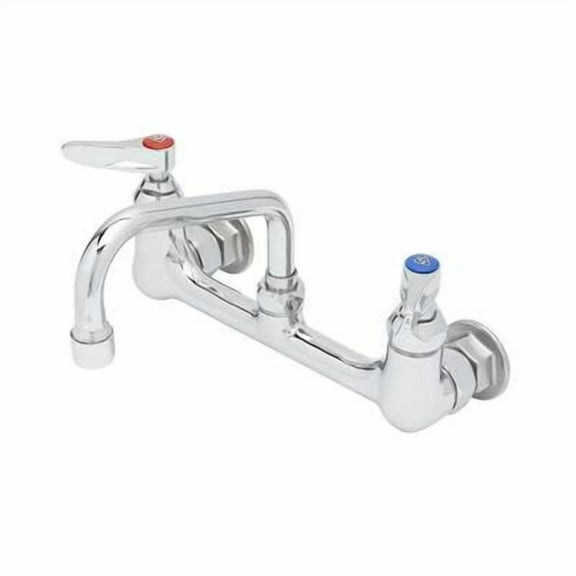 T&S Brass - Double Pantry Faucet, Wall Mount, 8'' Centers, 6'' Swing Nozzle (059X)