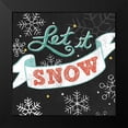 thumbnail image 2 of Urban, Mary 12x12 Black Modern Framed Museum Art Print Titled - Let it Snow Black Sq, 2 of 5