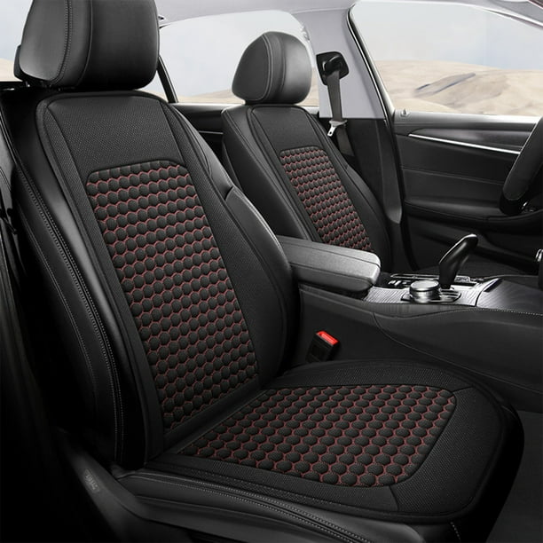 Asiento de coche con respaldo ventilado, cojín fresco cómodo para el verano, adecuado para todas las estaciones, rojo