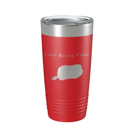 

Lake Buena Vista Map Tumbler Travel Mug Insulated Laser Engraved Coffee Cup Florida 20 oz Red