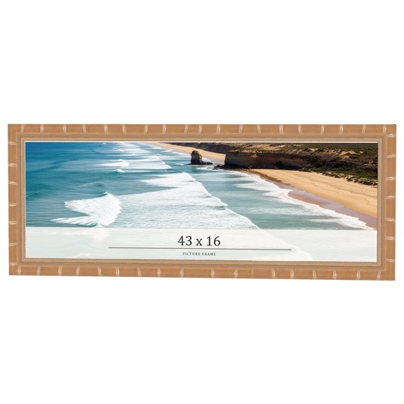 43x16 Frame Gold Real Wood Picture Frame Width 1.5 inches | Interior Frame Depth 0.5 inches |