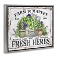 thumbnail image 3 of Stupell Industries French Country Farmhouse Fresh Herbs Gray Floating Frame Canvas Art, 31 x 25, by Creatif Belle, 3 of 8