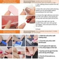 thumbnail image 4 of Feildoo Press on Nails Short, Press on Nails, Opaque Reusable Stick on Nails, Supremely Fit & Natural Long Fake Nail With Nail Glue In 12 Sizes - 24 Nail Kit, Pearl Butterfly, NO.4, 4 of 6