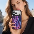 thumbnail image 2 of Wallet Case For Apple iPhone Air / 17 Pro / 17 Pro Max Series with Card Holder, PU Leather Kickstand Card Slots Screen Protector Included For iPhone 17 Series, Neon Cactus, 2 of 8