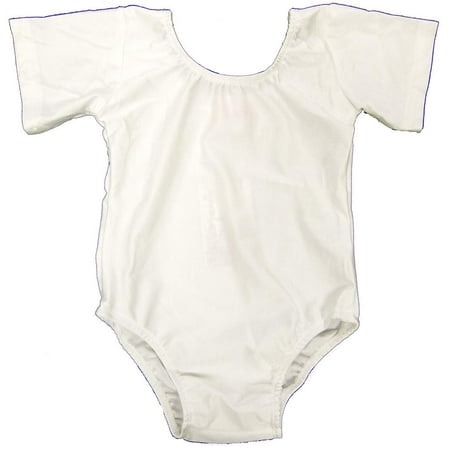 Wenchoice Girl S White Lycra Short Sleeve Leotard XL(7T-8T)