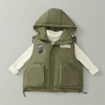 thumbnail image 2 of IVEYRTF Kids Sleeveless Vests Puffer Jacket Winter Warm Coat for Boys Girls Children Lightweight Cold Weather Outerwear Sleeveless Top with Pockets(Army Green,5-6 Years), 2 of 7
